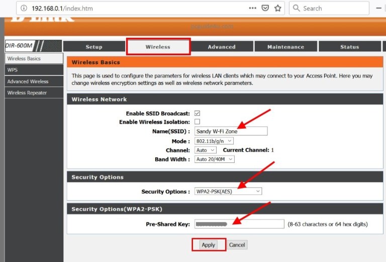 how to change password d link wifi router